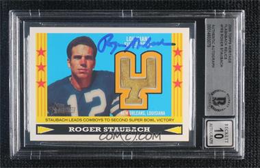 2005 Topps Heritage - Flashback Relics #FRS - Roger Staubach [BAS BGS Authentic]