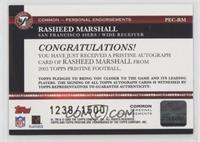 Rasheed Marshall [EX to NM] #/1,500