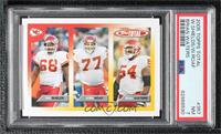 Will Shields, Willie Roaf, Brian Waters [PSA 7 NM]