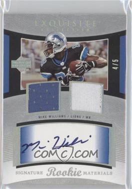 2005 Upper Deck Exquisite Collection - [Base] - Holofoil #113 - Rookie Signature Materials - Mike Williams /5