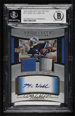 2005 Upper Deck Exquisite Collection - [Base] #113 - Rookie Signature Materials - Mike Williams /199 [BGS Encased]