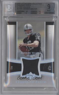 2005 Upper Deck Exquisite Collection - Exquisite Patch - Silver Holofoil #EP-AW - Andrew Walter /15 [BGS 9 MINT]