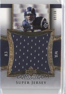 2005 Upper Deck Exquisite Collection - Super Jersey - Gold #SJ-VJ - Vincent Jackson /30