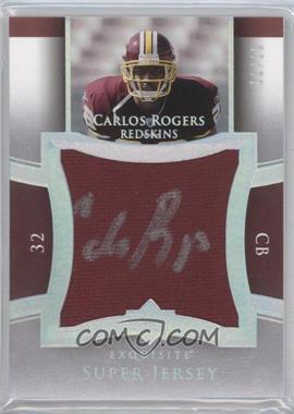 2005 Upper Deck Exquisite Collection - Super Jersey - Signatures #SJS-CA - Carlos Rogers /15