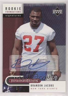 2005 Upper Deck NFL Foundations - [Base] #225 - Rookie Foundations Signatures - Brandon Jacobs /699
