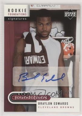 2005 Upper Deck NFL Foundations - [Base] #253 - Rookie Foundations Signatures - Braylon Edwards /175