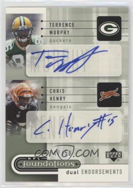 2005 Upper Deck NFL Foundations - Dual Endorsements Autographs #DE-MH - Terrence Murphy, Chris Henry /50