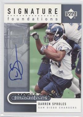 2005 Upper Deck NFL Foundations - Signature Foundations #SF-DS - Darren Sproles