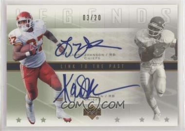 2005 Upper Deck NFL Legends - Link to the Past Dual Signatures #LP-JA - Larry Johnson, Marcus Allen /20