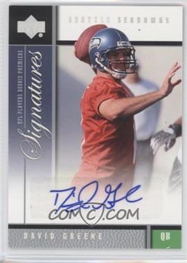 2005 Upper Deck NFL Players Rookie Premiere - Signatures #RS-DG - David Greene