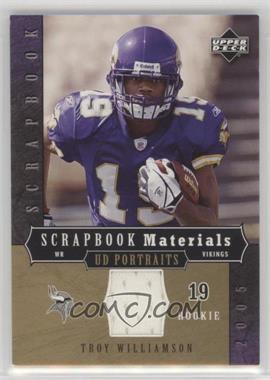 2005 Upper Deck Portraits - Scrapbook Materials #SB-TW - Troy Williamson [Noted]