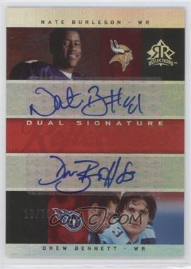 2005 Upper Deck Reflections - Dual Signature Reflections #DS-BB - Nate Burleson, Drew Bennett /70