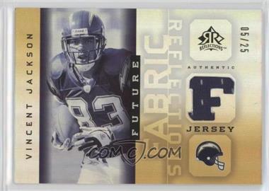 2005 Upper Deck Reflections - Future Fabric Reflections - Gold #FFR-VJ - Vincent Jackson /25