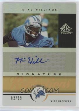 2005 Upper Deck Reflections - Signature Reflections - Gold #SR-MW - Mike Williams /89