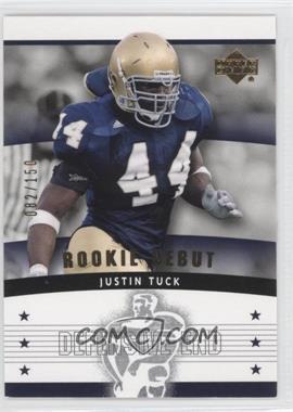 2005 Upper Deck Rookie Debut - [Base] - Gold 150 #179 - Justin Tuck /150