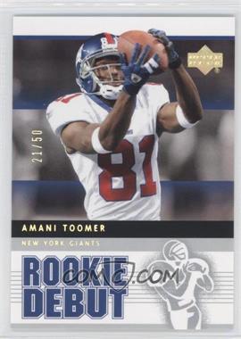 2005 Upper Deck Rookie Debut - [Base] - Gold Spectrum #66 - Amani Toomer /50