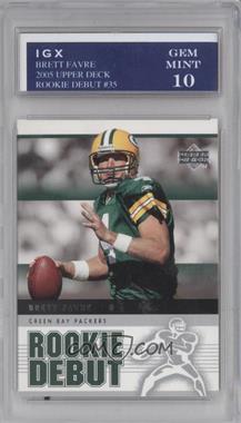 2005 Upper Deck Rookie Debut - [Base] #35 - Brett Favre [Encased]