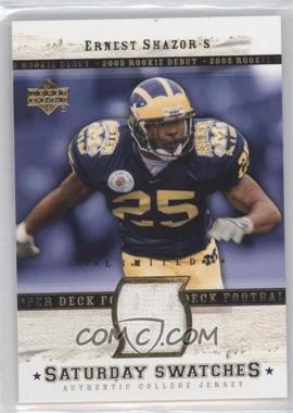 2005 Upper Deck Rookie Debut - Saturday Swatches - Limited #SA-ES - Ernest Shazor