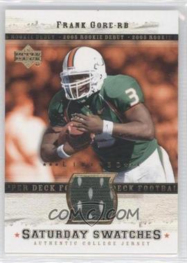 2005 Upper Deck Rookie Debut - Saturday Swatches - Limited #SA-FR - Frank Gore