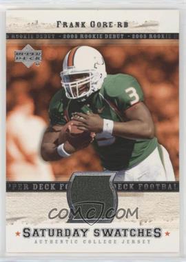 2005 Upper Deck Rookie Debut - Saturday Swatches #SA-FR - Frank Gore