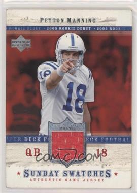2005 Upper Deck Rookie Debut - Sunday Swatches #SU-PM - Peyton Manning [EX to NM]
