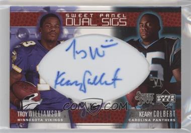 2005 Upper Deck Sweet Spot - Sweet Panel Dual Sigs #SPD-WC - Troy Williamson, Keary Colbert /10