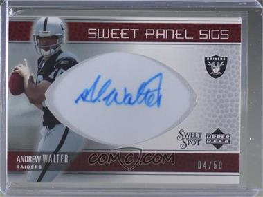 2005 Upper Deck Sweet Spot - Sweet Panel Sigs #SP-AW - Andrew Walter /50