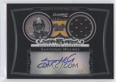 2006 Bowman Sterling - Relic Autographs - Black Refractor #BS-SH - Santonio Holmes /25