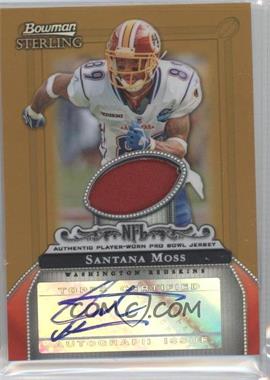 2006 Bowman Sterling - Relic Autographs - Gold Refractor #BS-SMO - Santana Moss /50