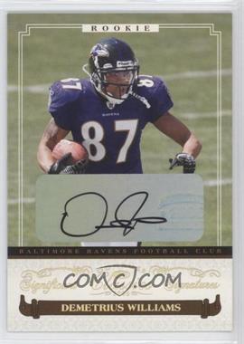 2006 Donruss Classics - [Base] - Significant Signatures Gold #144 - Rookies - Demetrius Williams /100