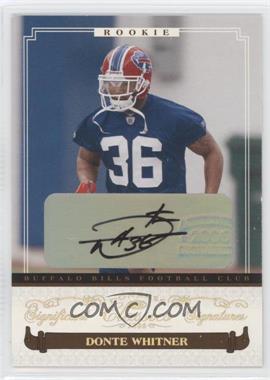 2006 Donruss Classics - [Base] - Significant Signatures Gold #156 - Rookies - Donte Whitner /100