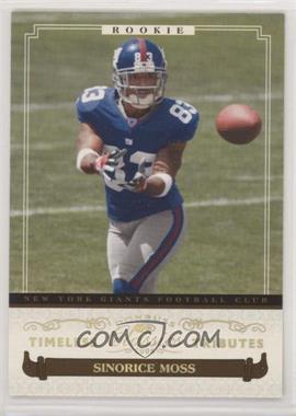 2006 Donruss Classics - [Base] - Timeless Tributes Gold #139 - Rookies - Sinorice Moss /25