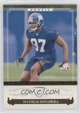 2006 Donruss Classics - [Base] - Timeless Tributes Silver #180 - Rookies - Mathias Kiwanuka /50