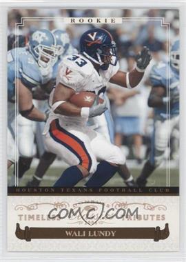 2006 Donruss Classics - [Base] - Timeless Tributes #215 - Rookies - Wali Lundy /100