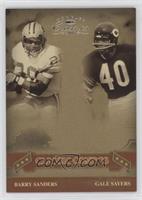 Barry Sanders, Gale Sayers [EX to NM] #/250