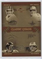 Jim Kelly, Troy Aikman, John Elway, Dan Marino #/100