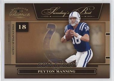 2006 Donruss Classics - Sunday's Best - Silver #SB-30 - Peyton Manning /250
