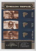 Warrick Dunn, Michael Vick, Alge Crumpler #/250