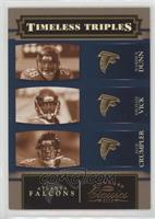 Warrick Dunn, Michael Vick, Alge Crumpler #/1,000