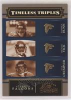 Warrick Dunn, Michael Vick, Alge Crumpler #/1,000