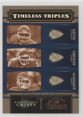 2006 Donruss Classics - Timeless Triples #TT-7 - Marcus Allen, Priest Holmes, Larry Johnson /1000