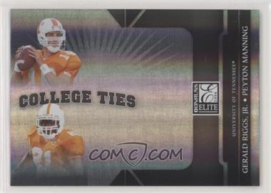 2006 Donruss Elite - College Ties - Black #CT-2 - Peyton Manning, Gerald Riggs Jr. /250