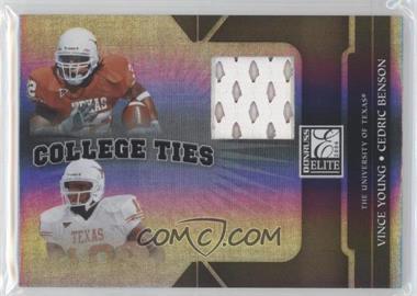 2006 Donruss Elite - College Ties - Jerseys Prime #CT-9 - Cedric Benson, Vince Young /50