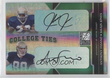 2006 Donruss Elite - College Ties - Signatures #CT-6 - Julius Jones, Anthony Fasano /50