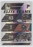 Alge Crumpler, Michael Vick, Warrick Dunn [EX to NM] #/1,000