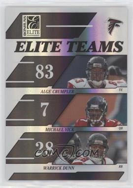 2006 Donruss Elite - Elite Teams - Black #ET-1 - Alge Crumpler, Michael Vick, Warrick Dunn /1000 [EX to NM]