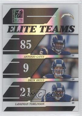 2006 Donruss Elite - Elite Teams - Black #ET-20 - Antonio Gates, Drew Brees, LaDainian Tomlinson /1000