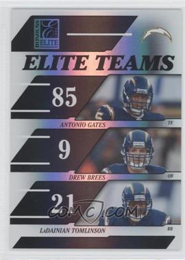 2006 Donruss Elite - Elite Teams - Black #ET-20 - Antonio Gates, Drew Brees, LaDainian Tomlinson /1000