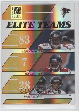 2006 Donruss Elite - Elite Teams - Gold #ET-1 - Alge Crumpler, Michael Vick, Warrick Dunn /250