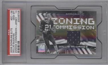 2006 Donruss Elite - Zoning Commission - Black Jerseys #ZC-29 - Willis McGahee /399 [PSA 10 GEM MT]